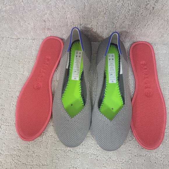 Rothy’s The Flat Charcoal Gray Slip On Ballet Flats Shoes Women's Size 7, 10 - Picture 6 of 11